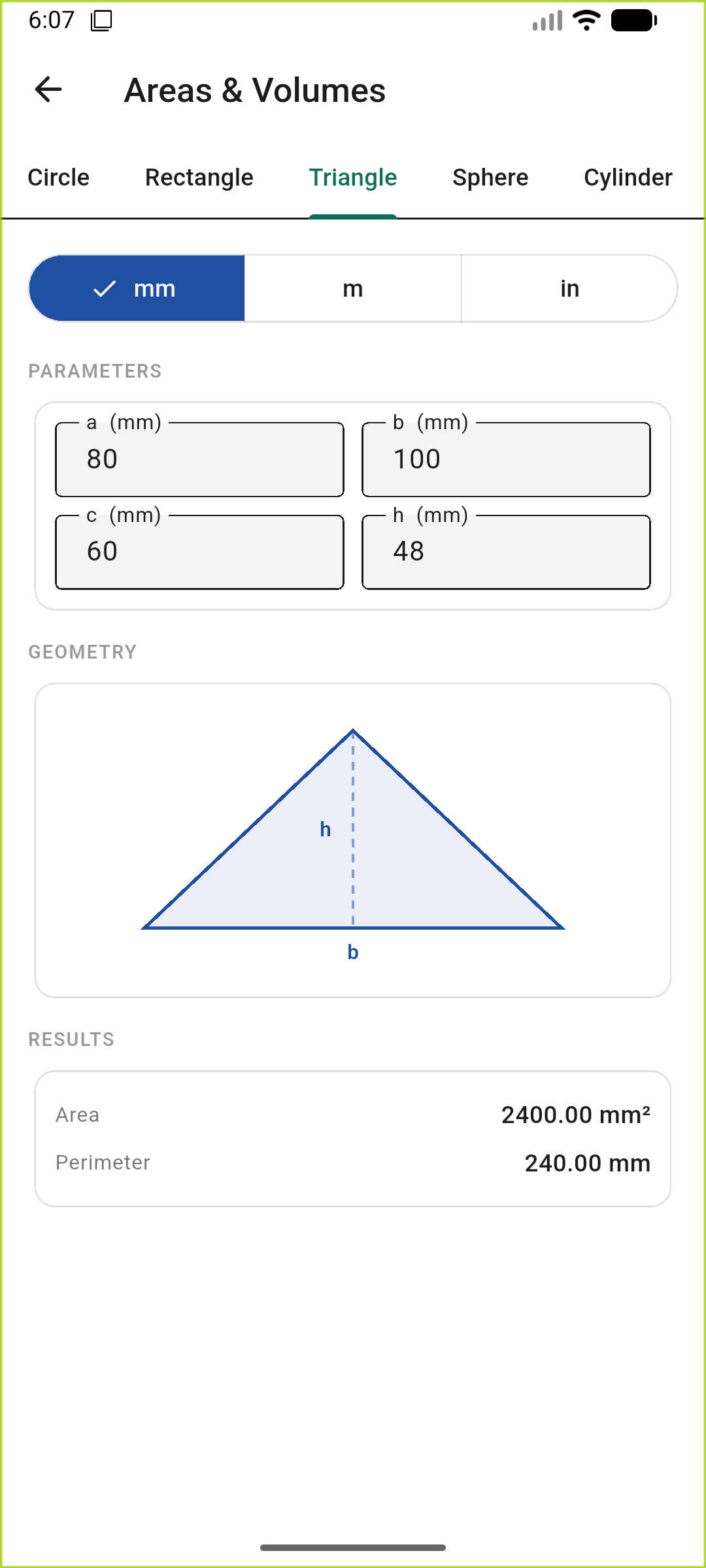 Areas and Volumes