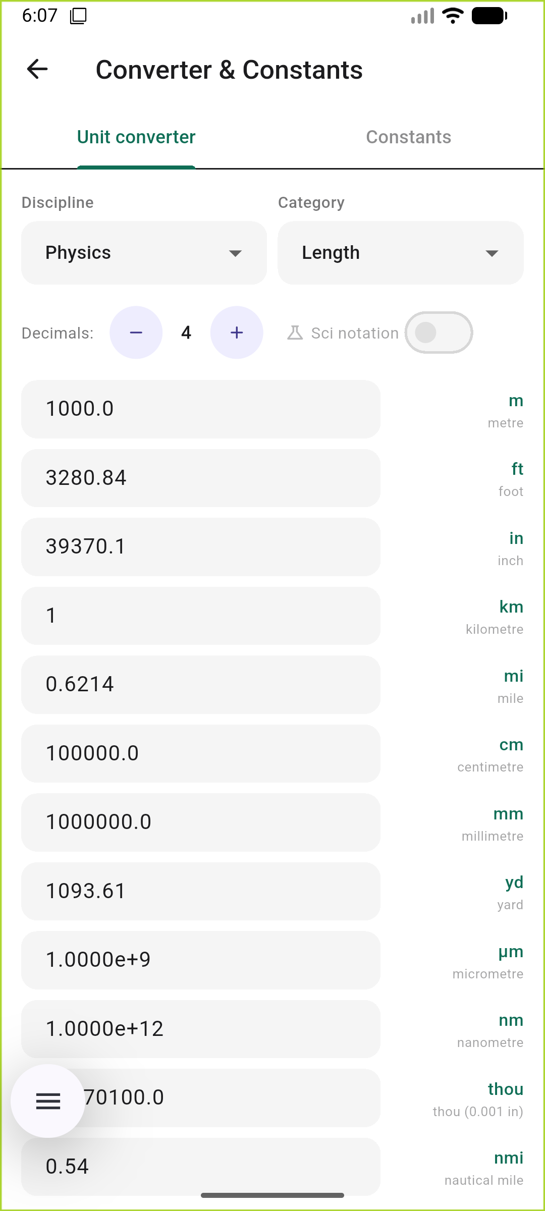 Converter and Constants
